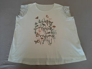 1/2 arm Shirt Gr 56 ecru mit Muster top - Bild 1 von 5