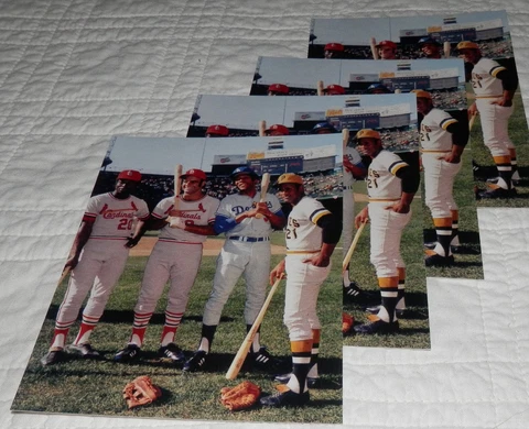 1971 All Star Game FOUR 4 COUNT Postcards NL Greats Roberto Clemente Brock Torre Cover