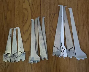 Lot Of 12 Chrome Shelf Brackets Four 12, Five 10” Three 8” Ships Immediately - Picture 1 of 4