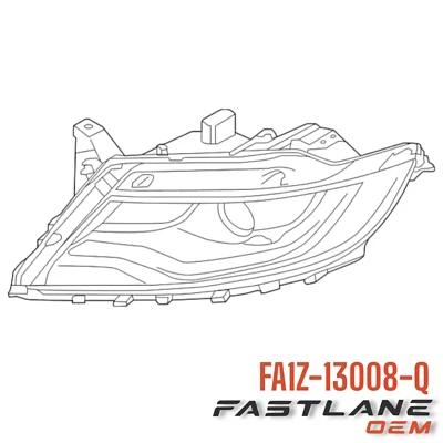 2016-2018 年林肯 MKX 左复合材料头灯全新原始设备制造商 FA1Z-13008-Q — 第 1/4 张图片