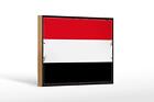 Holzschild Flagge Jemen 18x12 cm Retro Flag of Yemen Deko Schild