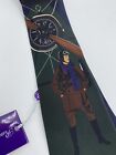 Ralph Lauren lila handgefertigte grüne Pilot- und Flugzeugkrawatte Made in Italy