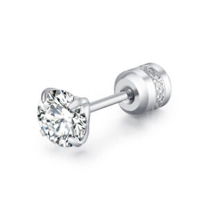 Zircon Stud Earring Round Double Head Crystal Earrings Piercing Jewelry Gifts