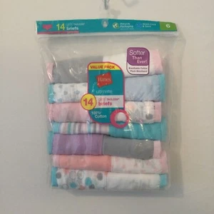 Hanes Girls Size 6 Assorted Tagless Briefs 14-Pack NEW NWT - Picture 1 of 2
