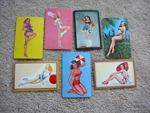 7 - Vintage TAUSCH SPIELKARTEN LEERE RÜCKSEITEN - PIN-UP MÄDCHEN BADEN SCHÖNHEITEN EX - Bild 1 von 5