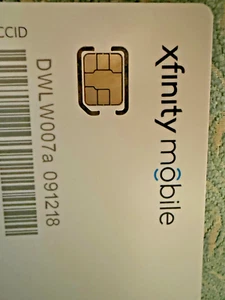 Xfinity Mobile Nieużywana karta SIM DWLW007a 091218 - Zdjęcie 1 z 2