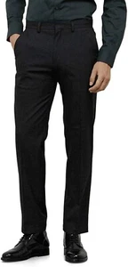 NWT Kenneth Cole Reaction Modern Slim Stretch Dress Pant Black Sz 38x34 - Picture 1 of 15