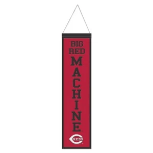 CINCINNATI REDS BIG RED MACHINE WOOL BANNER 8" X 32" WINCRAFT 👀 - Picture 1 of 1