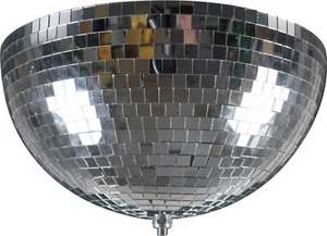 FXLAB Half Mirror Ball with Built In Motor 30cm 300mm DJ Disco Mirrorball Silver - Picture 1 of 4