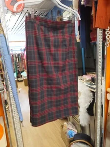 Collectif Vintage Tartan Wiggle Skirt Size 6 - Picture 1 of 3