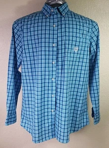 Chaps Men's Blue Knit Oxford Button Down Shirt Size M - Picture 1 of 8