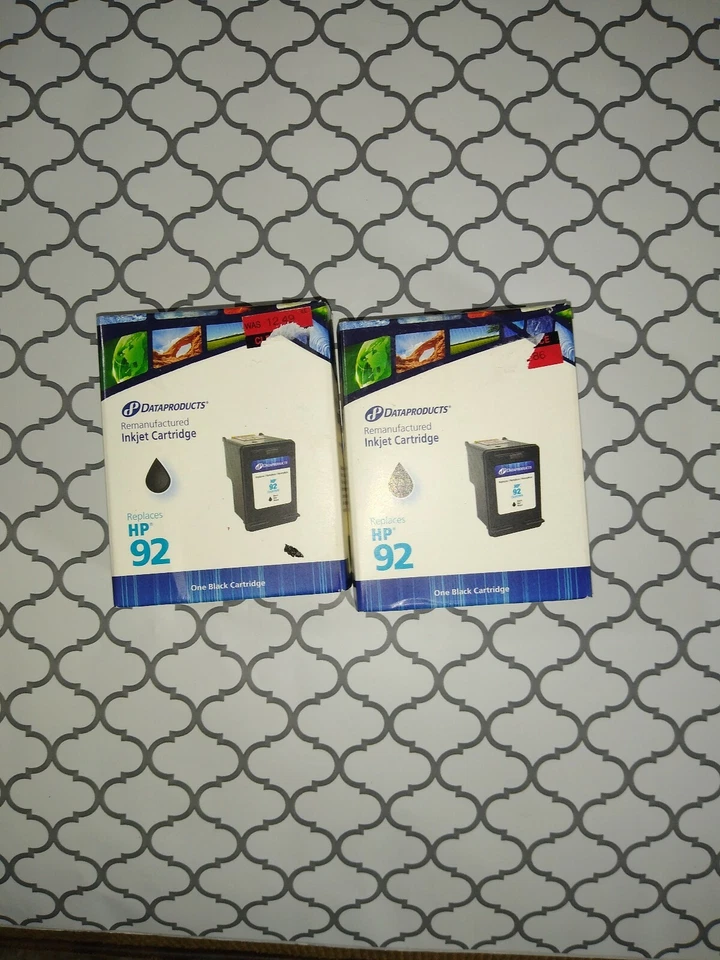 2 x Inkjet Cartridge Dataproducts FOR HP92  BLACK Remanufactured - Image 1 of 1