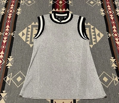 Camiseta sin mangas Rag & Bone Priya talla S gris plata tejida metálica para mujer M8 Foto 1 de 4