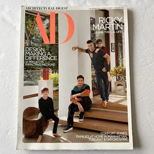 Architectural Digest Magazine Feb 2018 RICKEY MARTIN Jwan Yosef Interior Design - Picture 1 of 2
