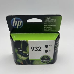 Genuine HP 932 Black Inkjet Ink Cartridges 2pk Sealed EXP Mar 2021 - Picture 1 of 5