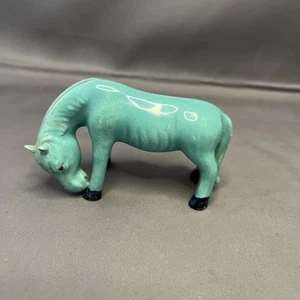 Vtg Chinese Export Porcelain China Green Miniature Horse Figurine - Bild 1 von 11