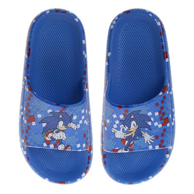 Boys Sonic the Hedgehog Slide Sandals Open Toe Sizes 13, 1-4 Big/Little Kids - Image 1 of 4