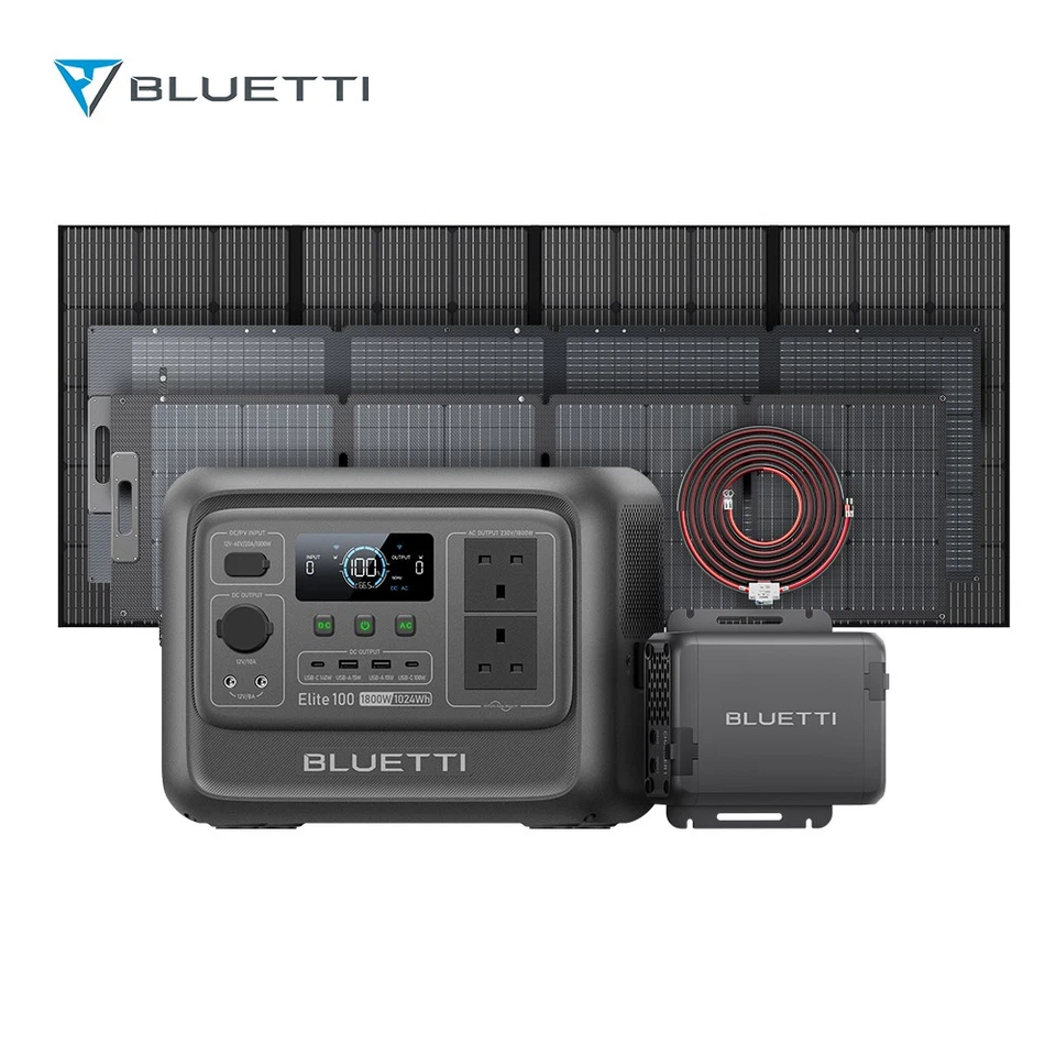 BLUETTI Elite 100 V2 1024Wh Portable Power Station 1800W Solar Generator for RV