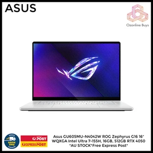 Asus GU605MU-N4042W ROG Zephyrus G16 16" WQXGA Intel Ultra 7-155H, 16GB, 512GB R - Picture 1 of 1