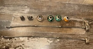 Lot Of 2 7” 925 Silver Pandora Bracelets & 6 925 Murano/kangaroo/Mr & Mrs Charms - Picture 1 of 13