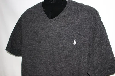 CAMISETA POLO RALPH LAUREN GRIS CARBÓN CUELLO EN V TALLA: 3XB 3XL 3X USADA Foto 1 de 2