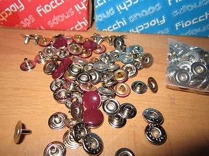 (0,26 € / Stück) 20 Marken Druckknöpfe Farbe: Bordo           (D k3mm bo) - Picture 1 of 1