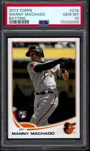 PSA 10 - 2013 Topps #270 Manny Machado (Batting/SP)(RC) Orioles/Padres de Baltimore - Imagen 1 de 5