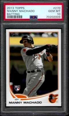PSA 10 - 2013 Topps #270 Manny Machado (Bateo/SP)(RC) Baltimore Orioles/Padres Foto 1 de 4