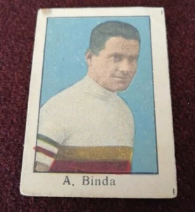 FIGURINA ORIGINALE D'EPOCA ANNI '30 CARTONATA SPORT A. BINDA CICLISMO - Foto 1 di 2