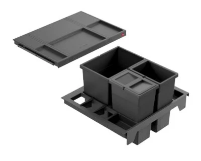 Hailo Abfallsammler 3620651 Separato-K 600 Einsatz 2x 8,5 + 18 Liter Dunkelgrau - Bild 1 von 4