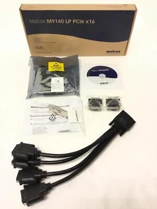 NEW MATROX Graphics M9140 LP PCIE 512MB Graphics Display Card 512MB, FREE SHIP - Picture 1 of 14