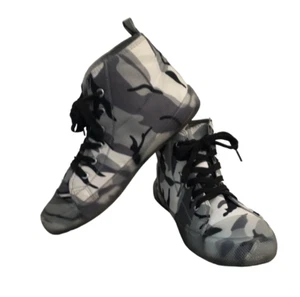 Taxi Black Grey Camouflage Camo HIGH TOP sneakers Shoes Size 8 - Picture 1 of 10