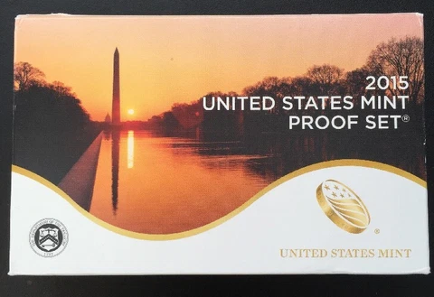 2015 U.S.  Made CLAD 14 Coin Proof Set. Complete Cover