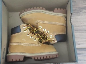 Timberland Toddlers 6" Prem Wheat Nubuck TB012809 Boots Sz 4 - Picture 1 of 8