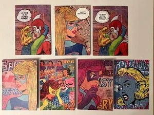 Set Of 7 Pop Art Greeting Cards Happy Birthday Romantic Valentine’s Day Blanks - Picture 1 of 16