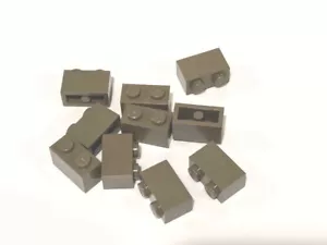 LEGO DARK BROWN BRICK LOT / SIZE 1x2 / QTY 10x / Part #3004 / E #6058257 - Picture 1 of 2