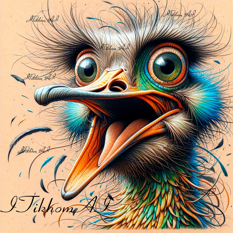 Fondo de pantalla de escritorio de anime avestruz aves animales arte digital Foto 1 de 1