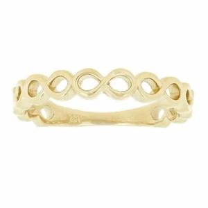 14 Karat Gelbgold Infinity stapelbarer Ring 2 Gramm Größe 6,75 - Bild 1 von 2