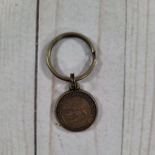 Vintage Keychain NORTH AMERICAN HUNTING CLUB Key Ring Brass Fob