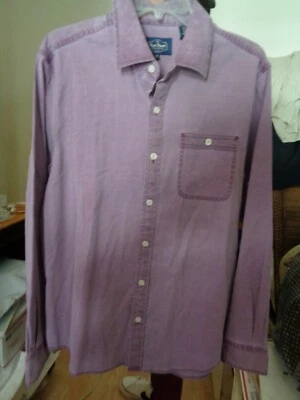 New! NAT NAST Retro Lavender Long Sleeves Button Front Cotton Blend M - Image 1 of 2