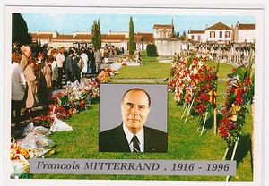 CPM François MITTERRAND - JARNAC - CIMETIERE - OBSEQUES HOMMAGES - Picture 1 of 1