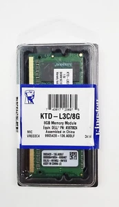 Kingston KTD-L3C/8G A5979824 8GB DDR3 SO-DIMM RAM Dell Inspiron Latitude XPS DDR - Picture 1 of 3