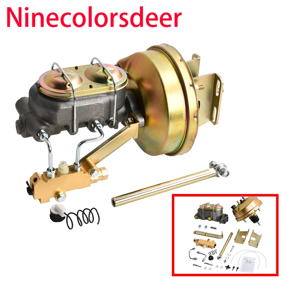 8" Power Brake Booster Master Disc Drum Valve Kit For 1960-1966 Chevy C10 C20 - Image 1 of 4