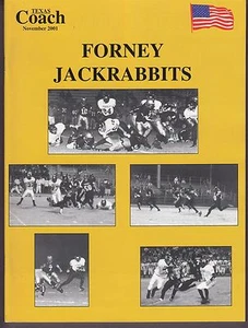2001 Texas Coach Magazine November Forney Jackrabbits HS 19374 - Picture 1 of 1