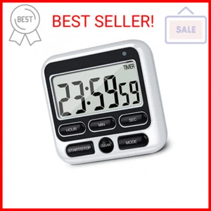 KTKUDY Digital Kitchen Timer with Mute/Loud Alarm Switch ON/Off Switch, 24 Hour - Picture 1 of 2