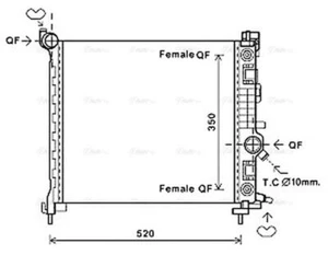 AVA Coolant Radiator OL2681 for OPEL MERIVA (2010) 1.4 ECOTEC etc - Picture 1 of 7