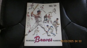 VINTAGE MILWAUKEE BRAVES 1963 YEARBOOK HANK AARON/WARREN SPAHN/ED MATHEWS - Picture 1 of 3