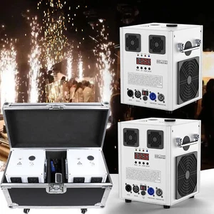 2x Cold Spark Machine Mit Flightcase Sparkular Funkenmaschine DMX DJ Event Show - Afbeelding 1 van 22