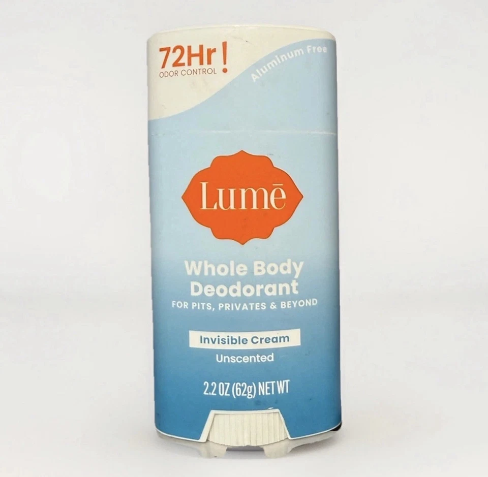 Lume Whole Body Deodorant - Invisible Cream Stick - 2.2 Ounce (Unscented)- New - Image 1 of 1