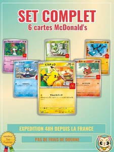 Pikachu Promo Mcdonald's 020/M-P FULL SET 2025 Pokémon Karte Japanisch - Bild 1 von 5